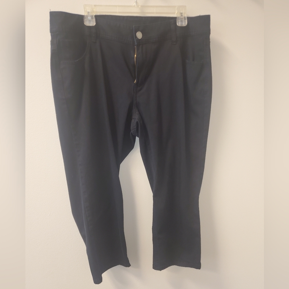 Lane Bryant Black‎ Cropped Jeans 18 EUC